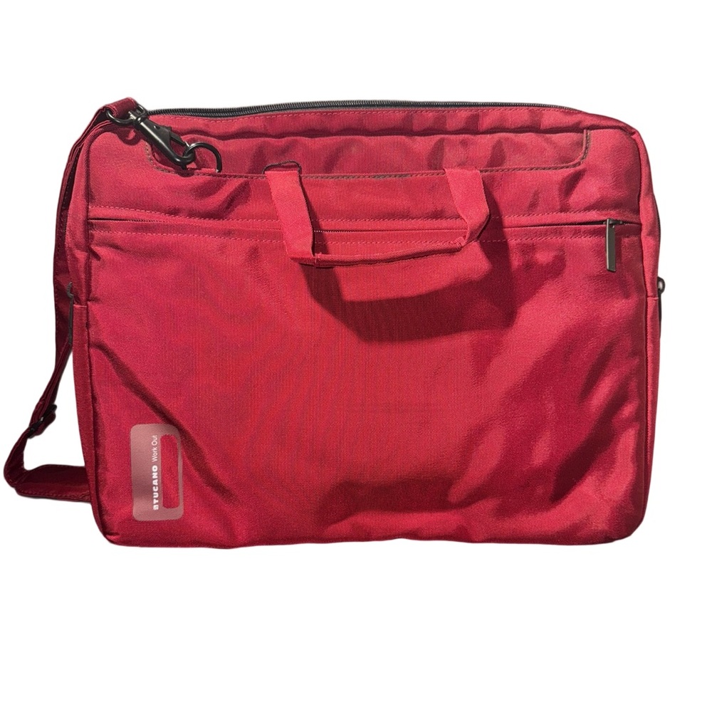 Tucano  Laptop Red Bag Faux Fur Lined Removable Shoulder Strap, Padded Well